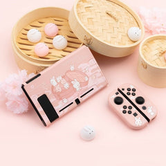 GeekShare Case Cute Steamed Bread Rabbit Cartoon Soft Full Cover Back Girp Shell For Nintendo Switch Accessories