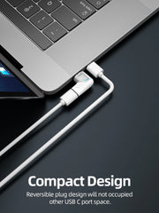 120W USB Type C To USB C Magnetic Adapter 90 Degree Fast Charging Magnetic Converter For Mac book iPad Pro Switch Samsung