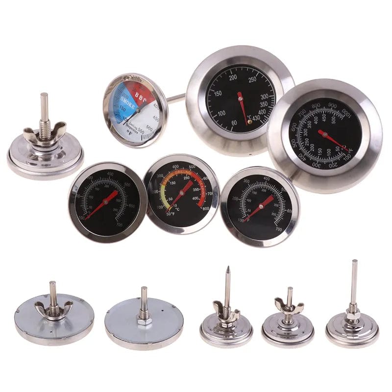 Stainless Steel BBQ Smoker Grill Thermometer Temperature Gauge 50-800 Degrees Fahrenheit 10-400/50-350/50-500 Degrees Celsius