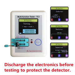 Multimeter Transistor LCR TC1 1.8" TFT LCD Display Tester Diode Triode Capacitor Resistor Test Meter MOSFET NPN PNP Triac MOS