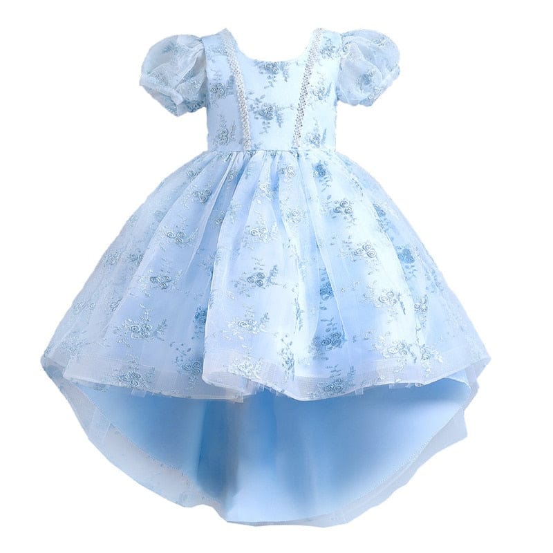 Kids Girl Cake Tutu Flower Dress Children Party Wedding Formal Dress for Girl Princess First Communion Costume