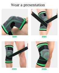 Men Women Knee Support Compression Sleeves Joint Pain Arthritis Relief Running Fitness Elastic Wrap Brace Knee Pads With