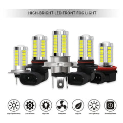 H11 H8 H10 9005 9006 H1H3 H7 H4 H16 Fog Lights Bulb 1100LM 6000K White light Car Driving Running Lamp Auto Leds DC 12V-28V