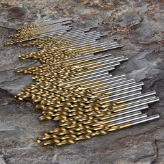 100/50Pcs Titanium Coated Drill Bits HSS High Speed Steel Set Tool Quality Power Tools 1/1.5/2/2.5/3mm