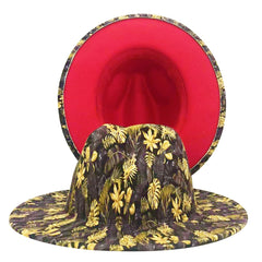 Rose red fedora hat new leopard print hat European and American men's and women's hat fedora jazz winter hat шапка женская