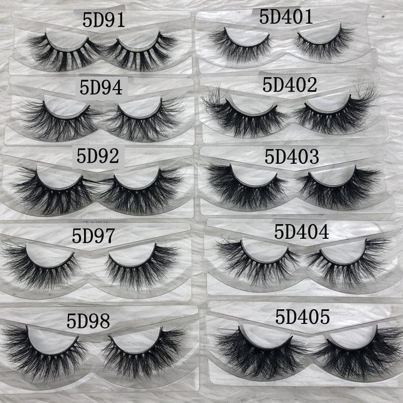 Mikiwi 50 pairs/pack 3D Mink Lashes No packaging Full Strip Lashes Mink False Eyelashes custom box Makeup eyelashes