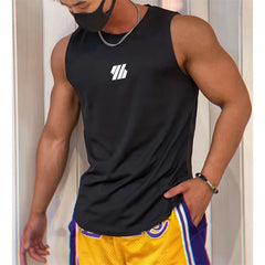 Gym singlet Vest High Quality mesh Shirt Sleeveless T-shirts Men Tank Tops basketball running Fitness Sports Vest men