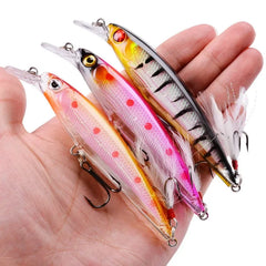 Laser Minnow Fishing Lure 11CM 13G pesca hooks fish wobbler tackle crank bait artificial japan hard bait swim bait