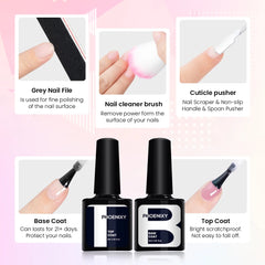 Nail Set Gel Nail Polish Set with UV LED Lamp Dryer Semi Permanent Gel Varnish Set Professional Nail Art Tools Kit Manicure Set