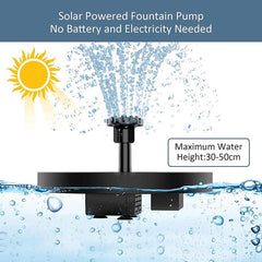 Mini Solar Water Fountain Pool Pond Waterfall Fountain Garden Decoration Outdoor Bird Bath Solar Powered Fountain Floating Water