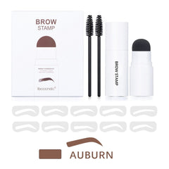 New Eyebrow Stamp Shaping Makeup Waterproof Brow Powder Natural Eye Eyebrow Stick Hair Line Contour Brown Black 6 Color