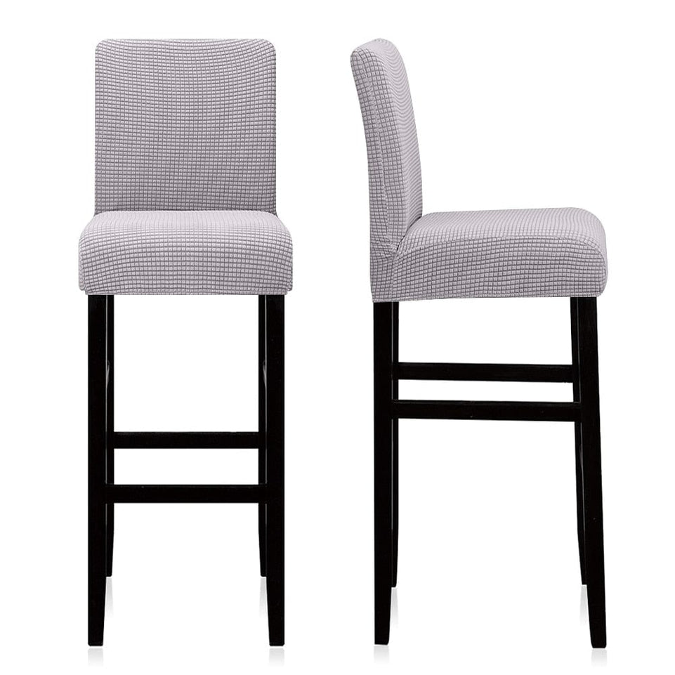 Short Back Size Bar 1/2/4/6 Pieces Solid Stretch Material Fabric Chair Cover Dining Seat Covers Chair Protector For Dining Room