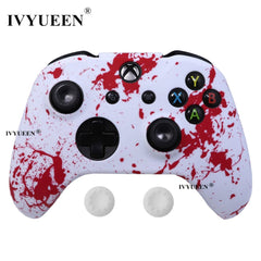 IVYUEEN Silicone Protective Skin Case for XBox One X S Controller Protector Water Transfer Printing Camouflage Cover Grips Caps