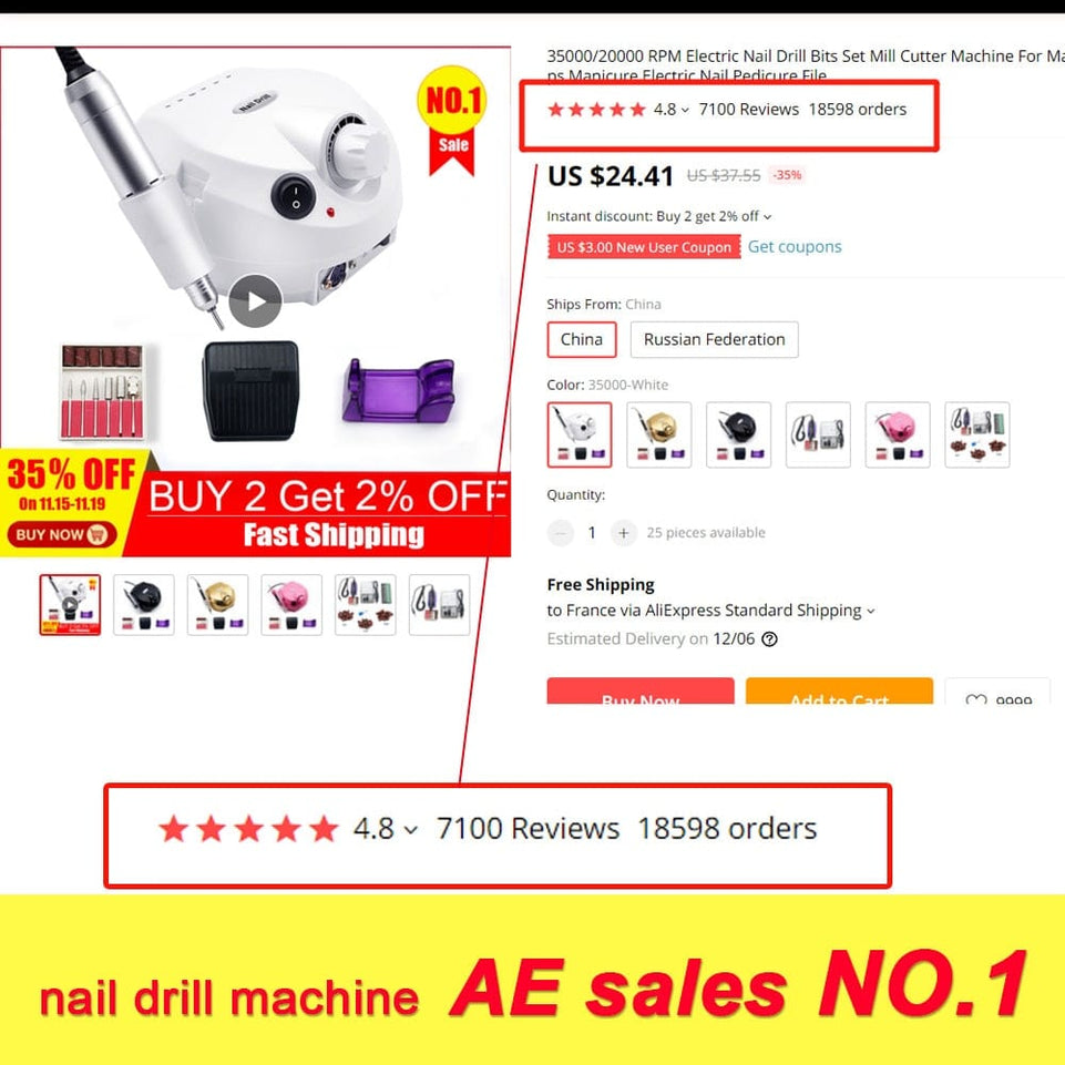 Manicure Set Acrylic Nail Kit With 120/80/54W Nail Lamp 35000RPM Nail drill Machine Choose Gel Nail Polish All For Manicure