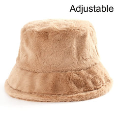 Winter Cow Leopard Faux Fur Fluffy Bucket Hats Women Outdoor Warm Sun Hat Soft Velvet Furry Fisherman Cap Girl Fashion Panama