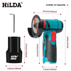 12v Mini Angle Grinder Rechargeable Grinding Tool Polishing Grinding Machine For Cutting Diamond Cordless Power Tools