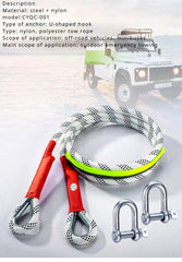 Car Towing Rope Off-road Vehicle Can Tow 20 Tons of Rescue Rope Upgraded Version Which Is Very Reliable and Wear-resistant