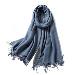 Winter Cashmere Scarf Women Thick Warm Shawls Wraps Lady Solid Scarves Fashion Tassels Pashmina Blanket Quality Foulard 2023 New