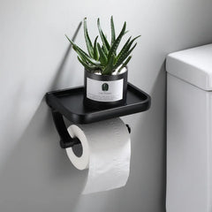 Toilet Paper Holder Aluminium Bathroom Wall Mount WC Paper Phone Holder Shelf Towel Roll shelf Accessories