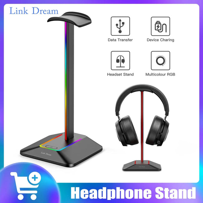 Headphone Stand with Type-c USB Ports Headphone Holder for All Headsets Gamers Gaming PC Accessories Desk