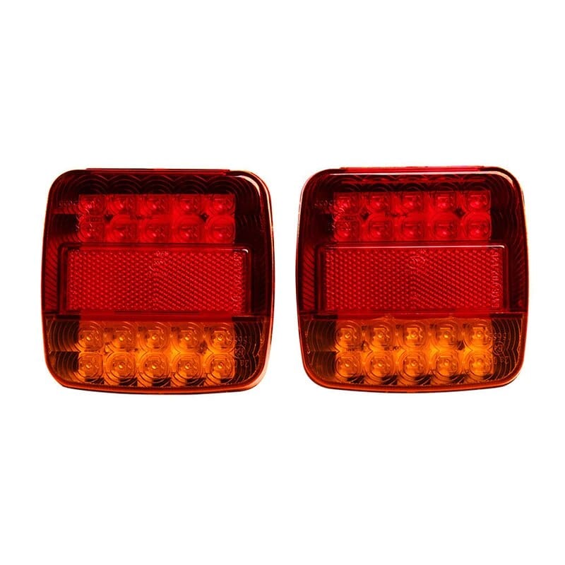 20 LED Taillight 12V Trailer Truck Brake Stop Turn Signal Indicator Light Lamp 107x102x30mm