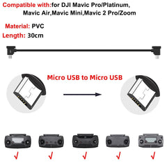 Data Cable OTG Remote Controller to Phone Tablet Connector USB TypeC IOS Extend for DJI Mavic MINI/2/3 Pro/SE/Pro/Air/Mavic 2/3