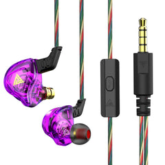 QKZ AK6 3.5mm Wired Headphones Copper Driver Stereo HiFi Earphone Bass Earbuds Music Running Sport Headsets Games Earphones