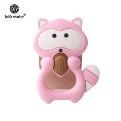 Silicone Teether Rodent Cartoon Animals 1pc Food Grade Silicone Pandents DIY Teething Toys For Teeth Tiny Rod Baby Teethers Gift