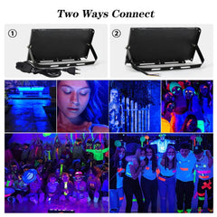 Led UV Floodlight 220V Ultraviolet 395nm 400nm Stage Lamp 50W 100W LED Stage Blacklight Waterproof Disco Party Stage Backlight