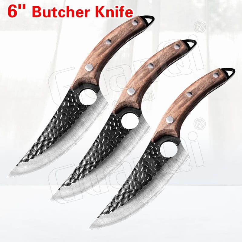 Fish Filleting Knife Stainless Steel Boning Knife Handmade Fishing Knife Kitchen Meat Cleaver Camping Cutter Chef Knives - Wowza