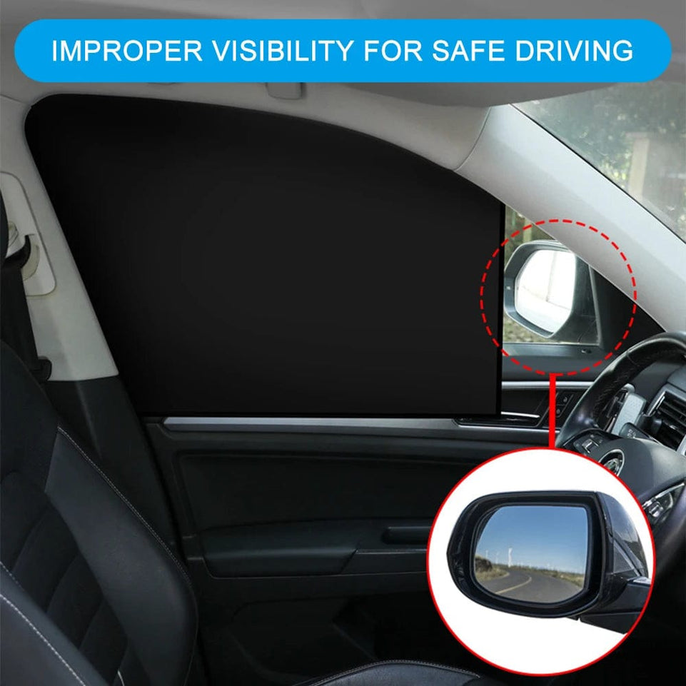 Magnetic Car Sunshade UV Protection Curtains Sun Shield Cover Double Sides Auto Window Sun shade Protector Cover