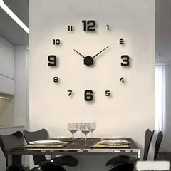 Wall Clock Creative Frameless DIY Wall Decal Home Silent Clock Living Room Office Wall Decoration