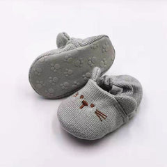 Adorable Infant Slippers Toddler Baby Boy Girl Knit Crib Shoes Cute Cartoon Anti-slip Prewalker Baby Slippers