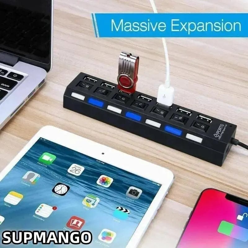 USB Hub Adapter Multi Ports Use Power Adapter Extensor USB 2.0 PC Computer Accessories Switch