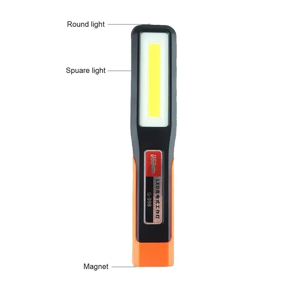 Powerful COB LED Work Light Torch Car Garage Mechanic Lamp USB Rechargeable Flashlight Magnetic Torch Emergency Light Warning Light