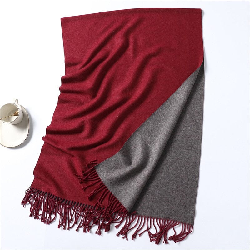 Winter Cashmere Scarf Women Thick Warm Shawls Wraps Lady Solid Scarves Fashion Tassels Pashmina Blanket Quality Foulard 2023 New