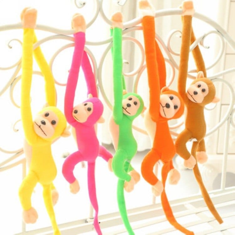 New Color Long Arm Monkey Plush Stuffed Doll Kids Cute Animal Plush Toys Creative Curtain Doll Hanging Monkey Decorative Gifts