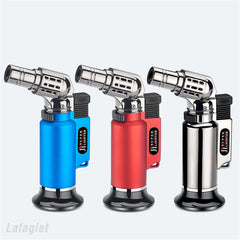 Gas Lighters Metal Windproof Turbo Welding Torch Kitchen Cooking Adjustable Flame Powerful Spray Gun Cigar Lighter For Men Gifts