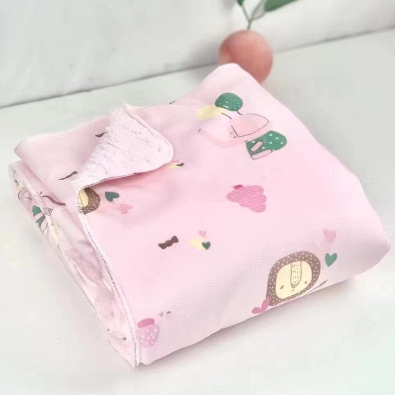 Baby Blankets New Thicken Double Layer Coral Fleece Infant Swaddle Bebe Envelope Wrap Owl Printed Newborn Baby Bedding Blanket