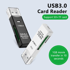 2 in 1 USB 3.0 Card Reader Micro sd card Reader usb adapter High Speed Card reader TF Memory card For PC Laptop Accessories