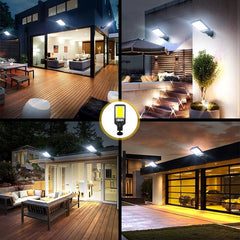 1-4pcs Solar Lights Outdoor With 3 Mode Waterproof Motion Sensor Security Lighting LED Wall Street Lamp for Garden 108/117COB