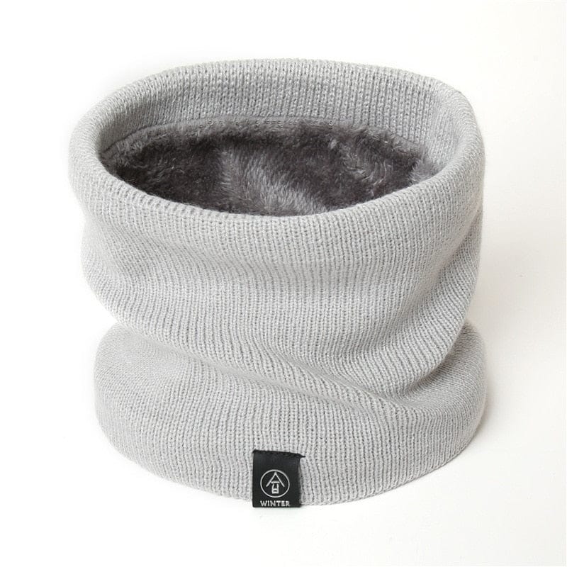 2022 New Neck Scarf Winter Women Men Solid Knitting Collar Thick Warm Velveted Rings Scarves High Quality Allmatch Muffler