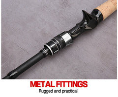 Baitcasting Lure Fishing Rod Spinning Telescopic 8g-25g Wooden Handle Carbon Casting Fishing Tackle Professional Light-weight