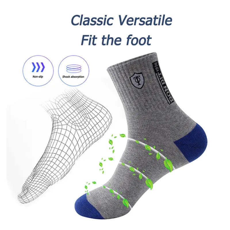5 Pairs Mens Sports Socks Summer Leisure Sweat Absorbent Comfortable Thin Breathable