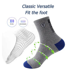 5 Pairs Mens Sports Socks Summer Leisure Sweat Absorbent Comfortable Thin Breathable