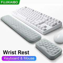 Mouse & Keyboard Wrist Protection Rest Pad With Massage Texture For PC Gaming Laptop Keyboard Mouse Memory Cotton Rest