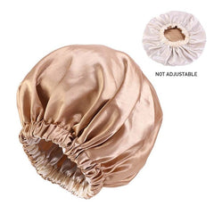 New Satin Hair Cap For Sleeping Invisible Flat Imitation Silk Round Haircare Women Headwear Ceremony Adjusting Button Night Hat