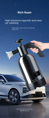 2L Hand Pump Foam Sprayer with 3 Types of Nozzle Hand Pneumatic Foam Cannon Snow Foam Car Wash Spray Bottle Car Window Cleaning