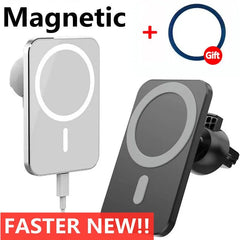 Magnetic Car Wireless Charger mac safe for iPhone 12 13 14 15 pro max mini Air Vent Car Phone Holder Stand Fast Car Charging