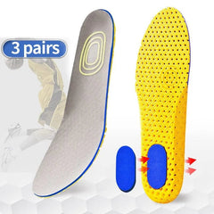 Memory Foam Orthopaedic Insoles 3Pairs for Feet Shoe Sole Pad Mesh Deodorant Breathable Sneakers Running Cushion for Men Women